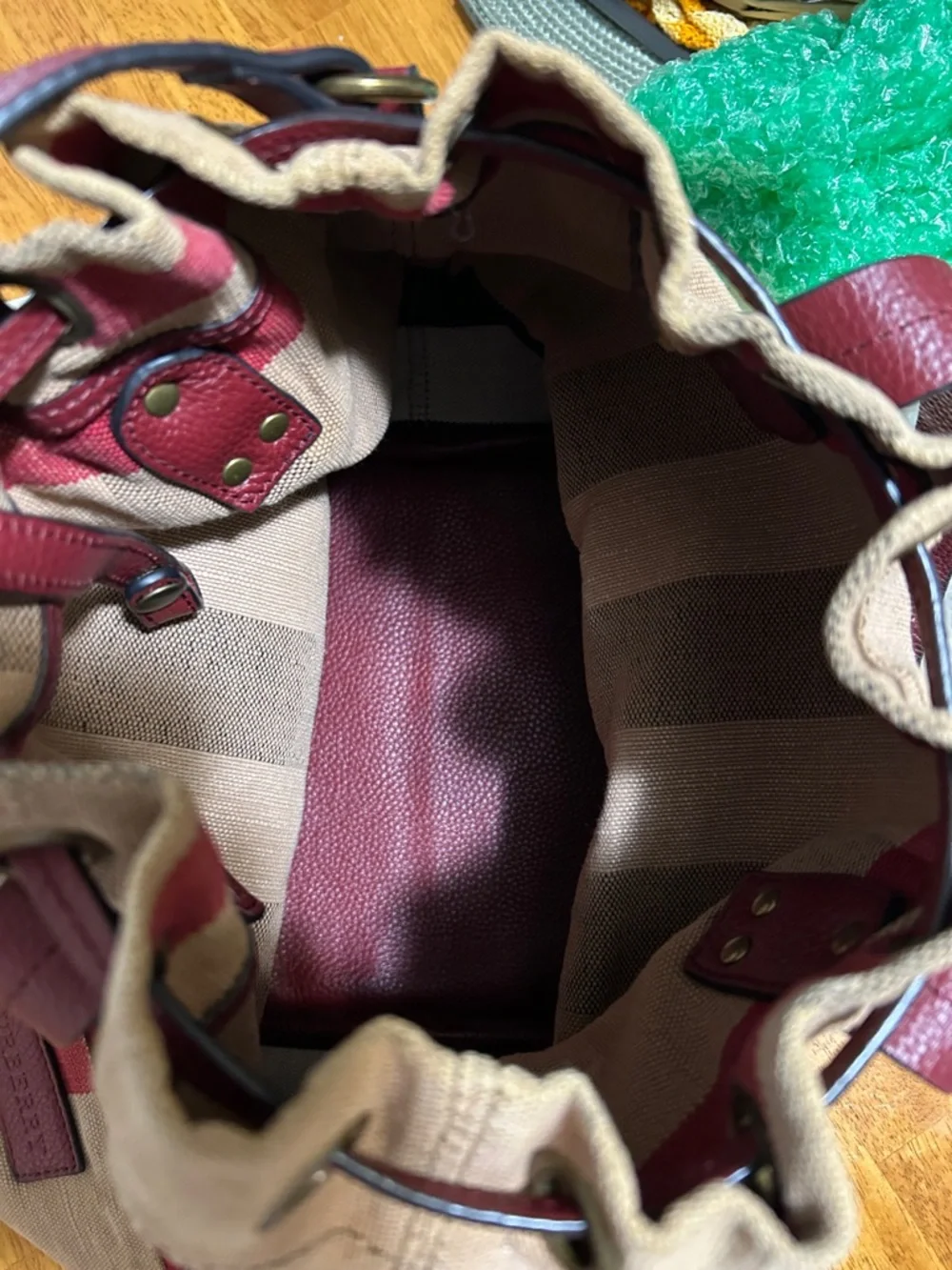 BURBERRY Drawstring Bucket Bag - Picture 6 of 11